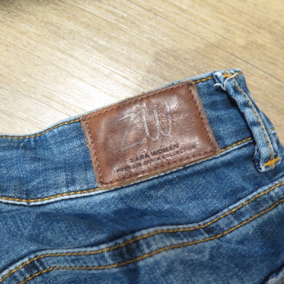 Zara Womans Skinny Jeans Distressed Medium Wash - Picture 11 of 12